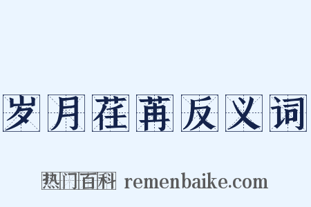 岁月荏苒反义词是什么意思的图片